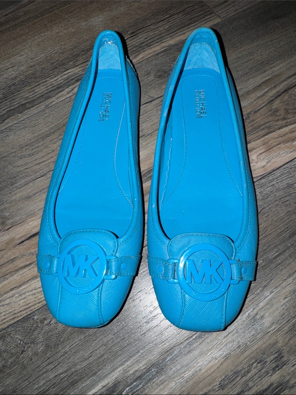 MICHAEL Michael Kors Bright Turquoise   Fulton Flats Sz7M